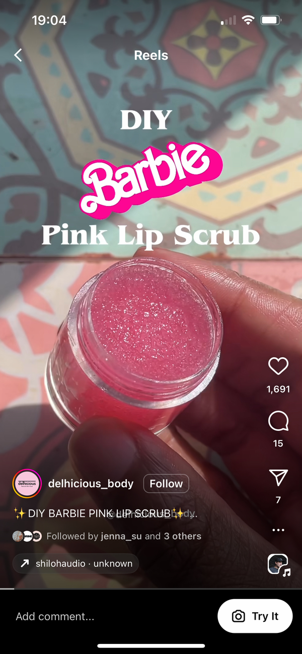 School Holiday Hacks: Barbie Inspired Pink Lip Scrub