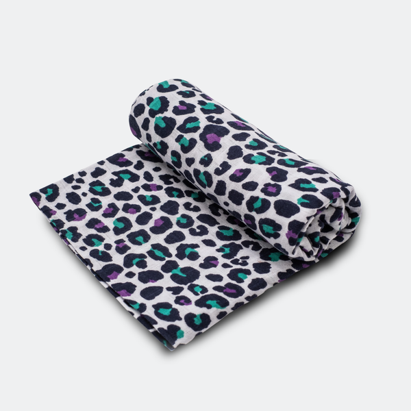 XL PURPLE LEOPARD MUSLIN - For 5+ Month Old Babies