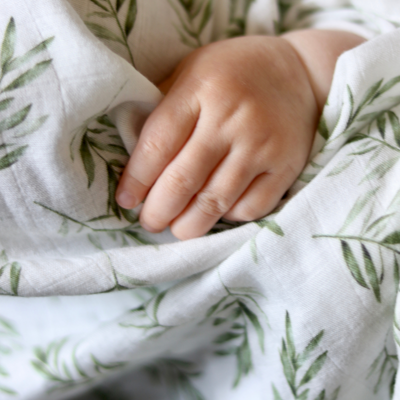 Bamboo Muslin Baby Blanket Swaddle