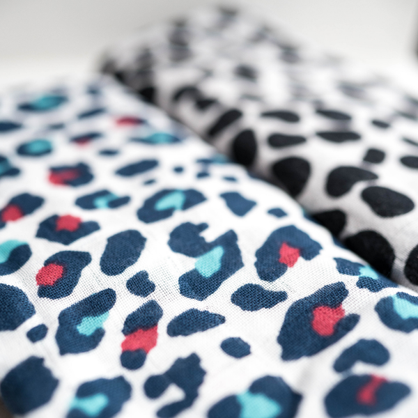 ANIMAL PRINT MUSLIN 2-PACK - For Babies' First Year