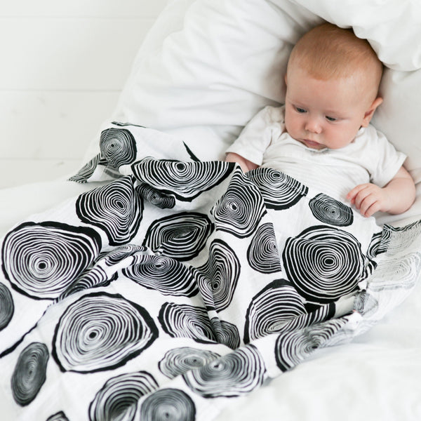 PLANT PRINT 3-PACK MUSLINS - For Newborn to 4 Month Old Babies