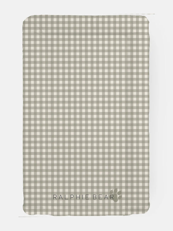 Gingham Sage Table Changing Mat