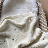 Ralphie Bear Knitted Blanket - Oatmeal Confetti