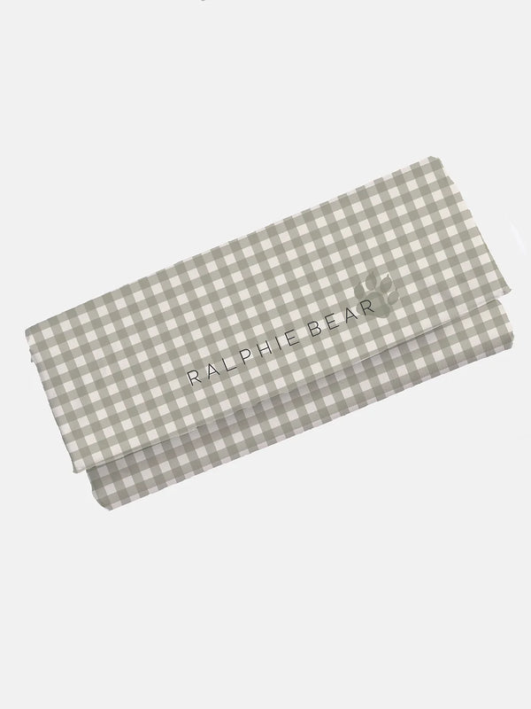 Gingham Sage Travel Mat