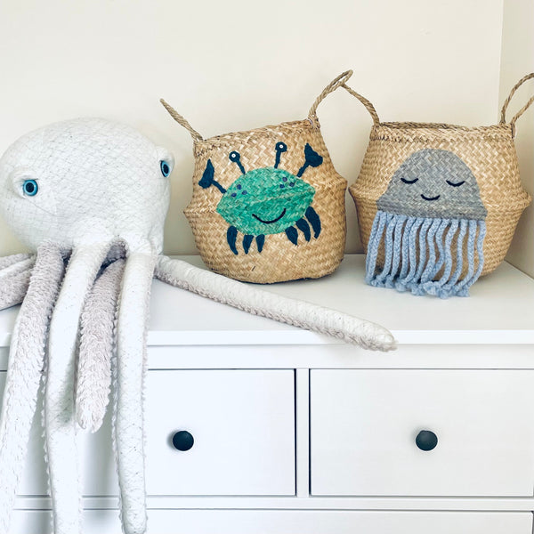 Blue Jellyfish Basket - Large