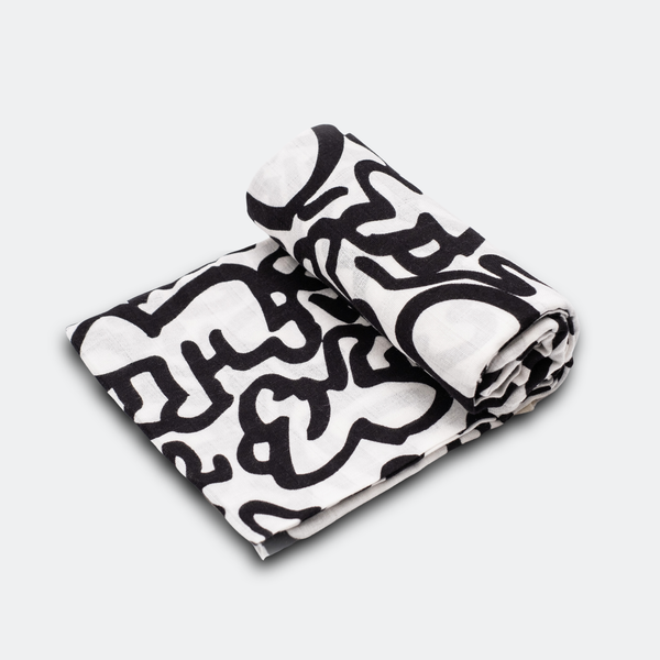 ETTA LOVES X KEITH HARING 'BABY' MUSLIN - For Newborn to 4 Months Old Babies