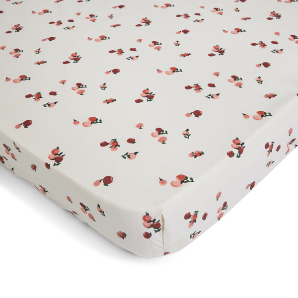 Cotbed Fitted Sheet - Peaches