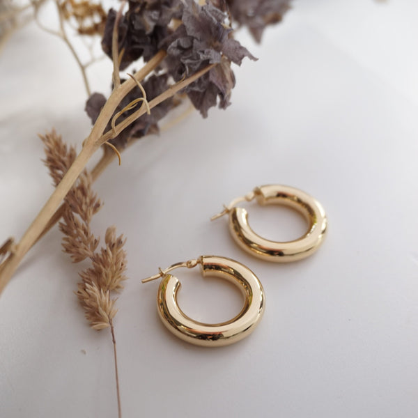 Gold Chunky Creole Hoop Earrings