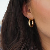 Gold Chunky Creole Hoop Earrings