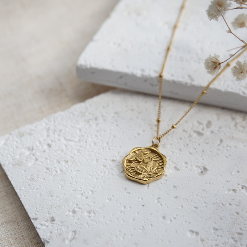 Gold Buttercup Necklace