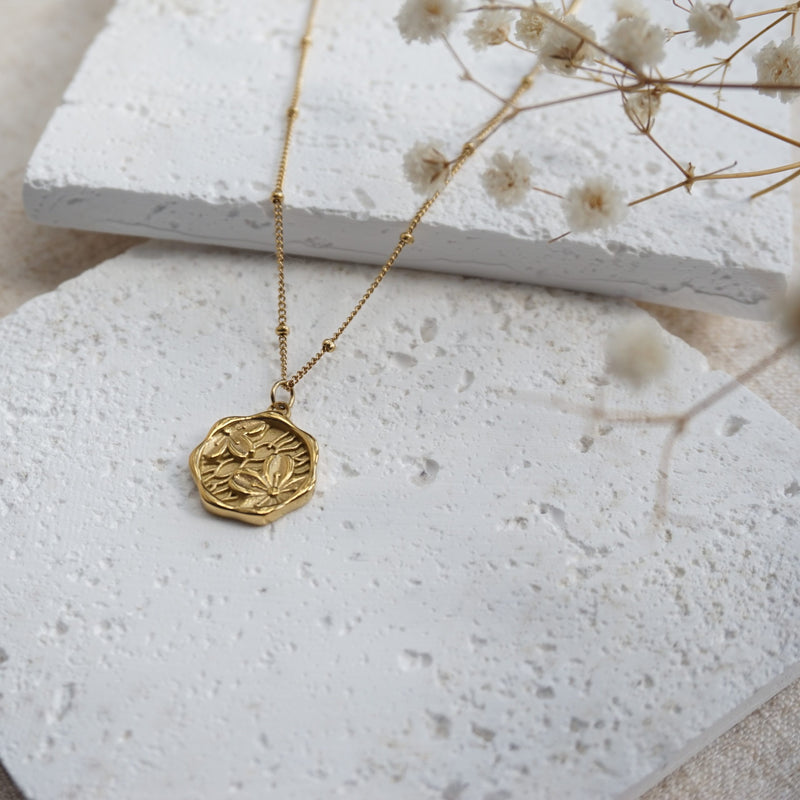 Gold Buttercup Necklace