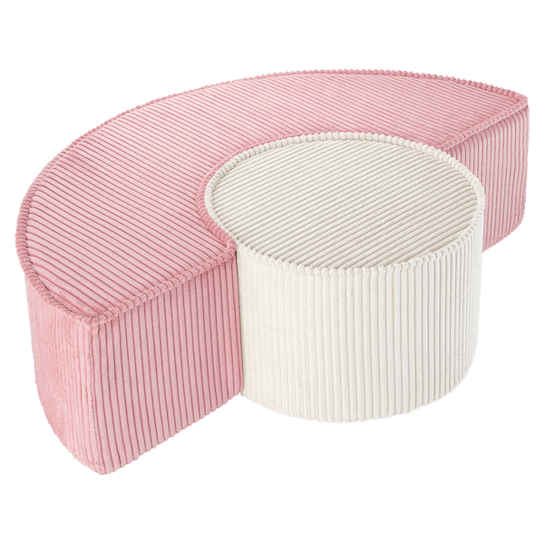 Pink Mousse Pouffe Set