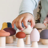 Mushroom Silicone and Wooden Play Set