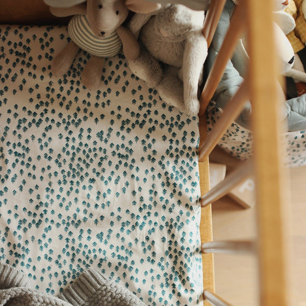 Cotbed Fitted Sheet - Nordic Forest