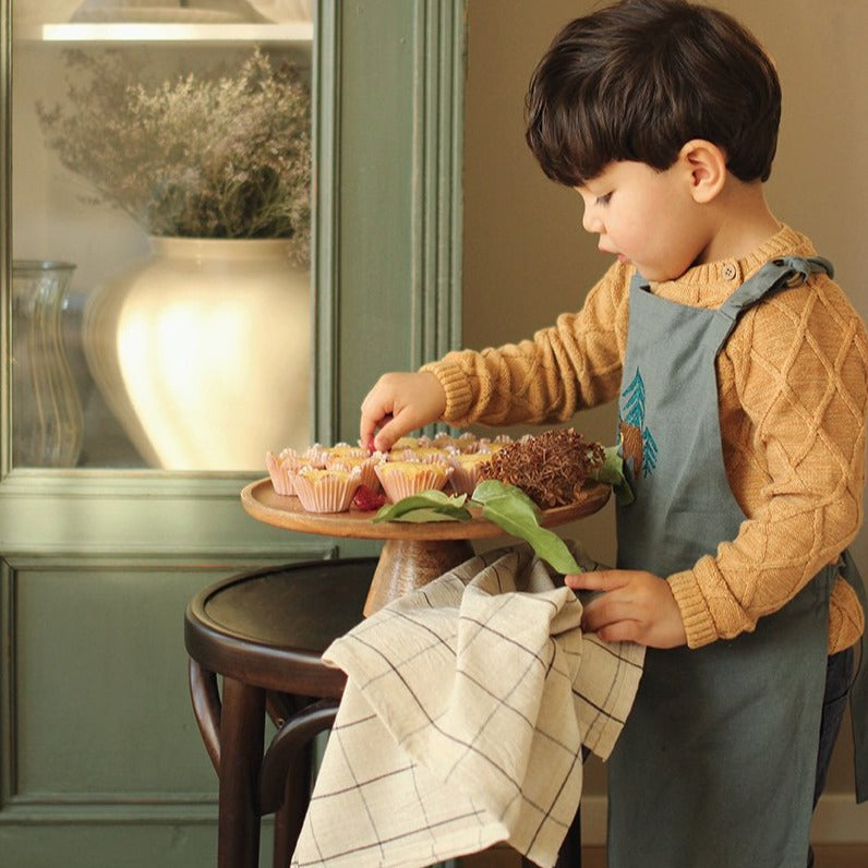 Kid's Apron, Embroidered - Forest Bear