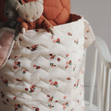 Large Quilted Storage Basket - Peaches