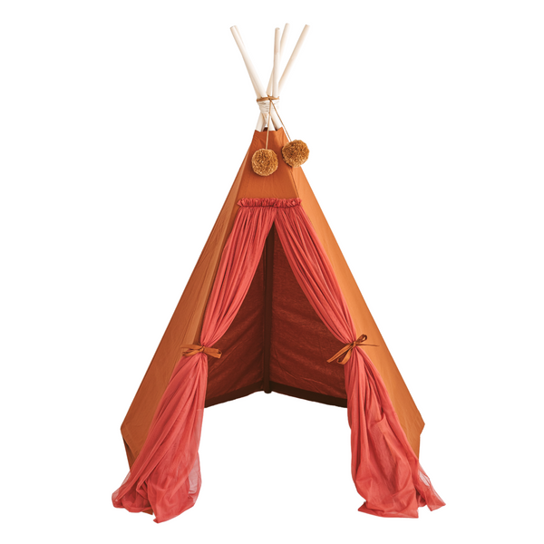 Fairy Kids Play Tent With Tulle in Cognac