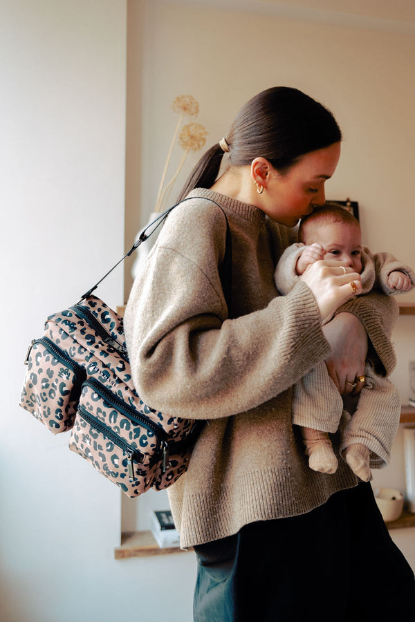 Axel Buggy Organiser / Changing Bag Neutral Leopard Print