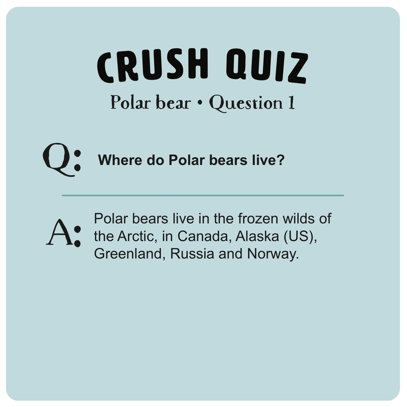 The Crush Series Animal Quiz Cards