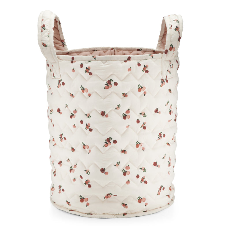 Large Quilted Storage Basket - Peaches