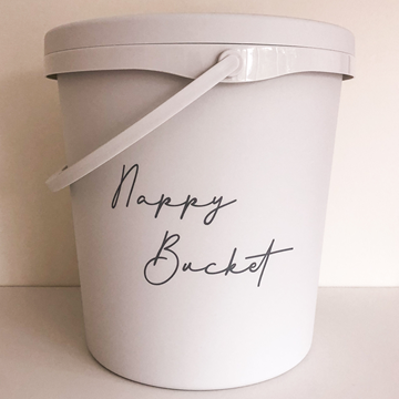 White Reusable Nappy Storage Bucket