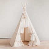 MINICAMP Boho Style Teepee Tent for Kids With Curtains