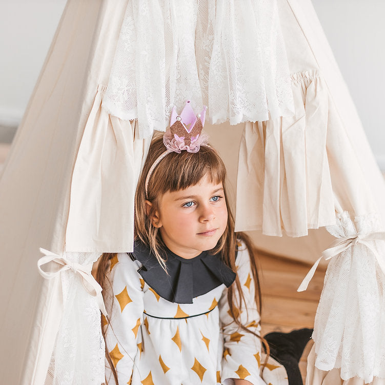 MINICAMP Boho Style Teepee Tent for Kids With Curtains