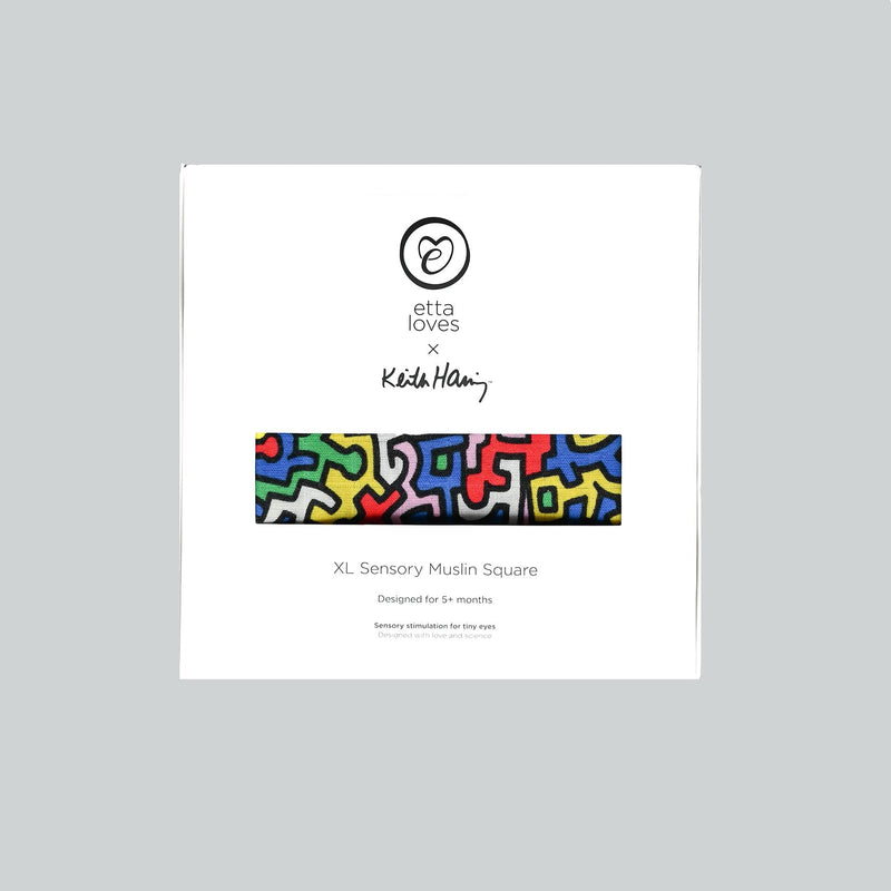 ETTA LOVES X KEITH HARING XL 'BRAZIL' MUSLIN - For 5+ Month Old Babies