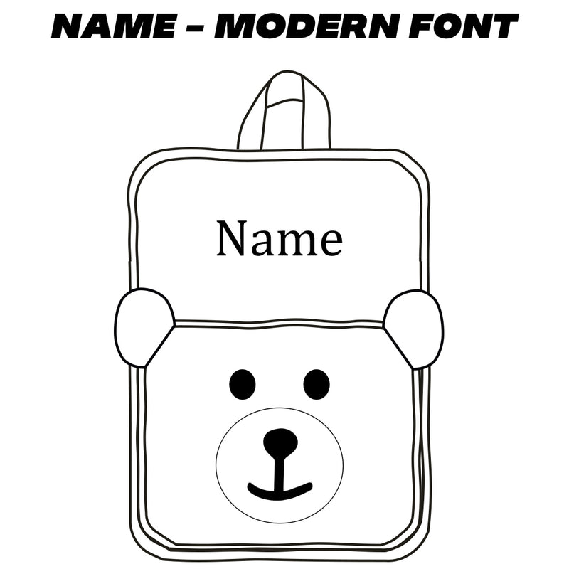 Personalised Kids Fluffy Teddy Backpack - Dusty Pink