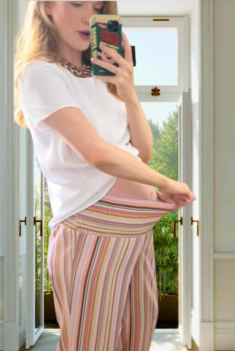 Candy Striped Elasticated Trousers