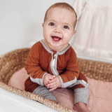 Forest Colours Triple Pack Ribbed Zip Up Babygrow