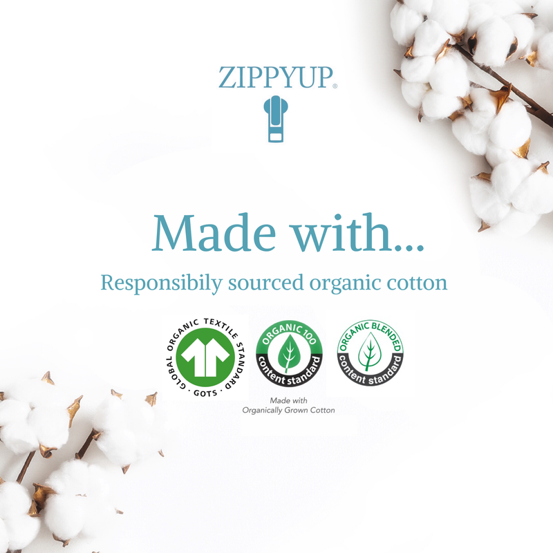 Tawny Brown Organic Cotton Zipped Babygrow