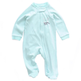Aqua Bunny Printed Zipped Babygrow