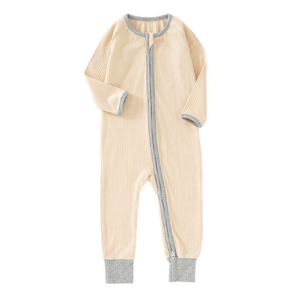 Natural Cream Organic Zipped Babygrow