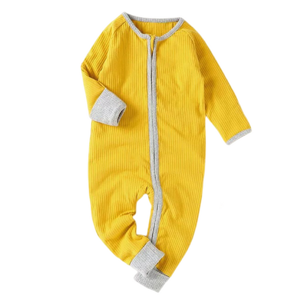Forest Colours Triple Pack Ribbed Zip Up Babygrow