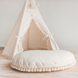 Large Floor Cushion With Tassels
