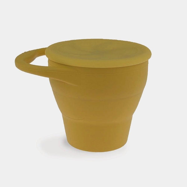 Mustard Collapsible Silicone Snack Pot