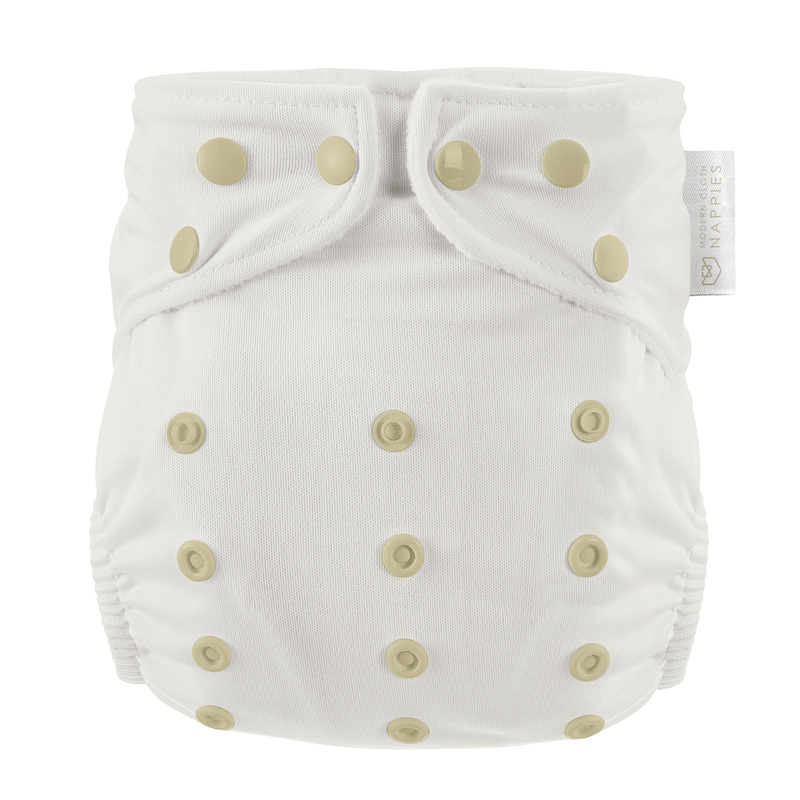 One Size All-in-One Reusable Cloth Nappy - Coconut Milk