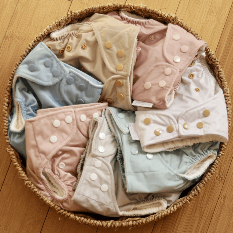 One Size All-in-One Reusable Cloth Nappy - Grey Mist