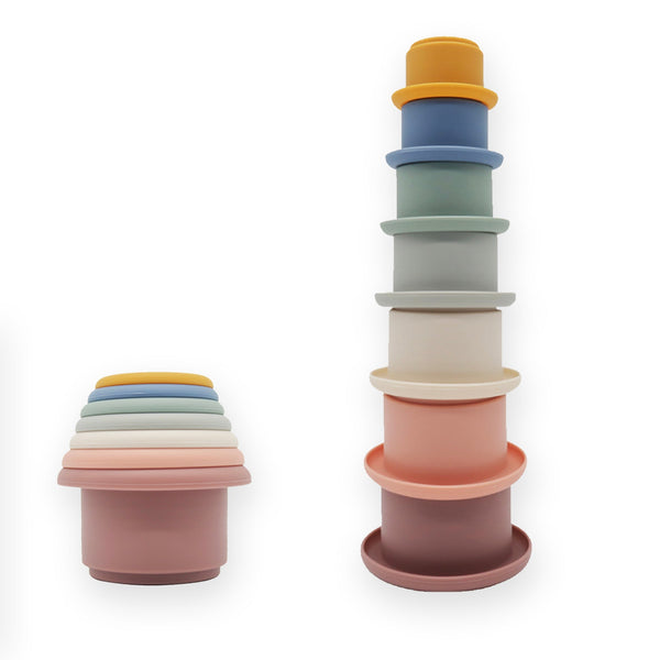 Pastel Silicone Stacking Cups