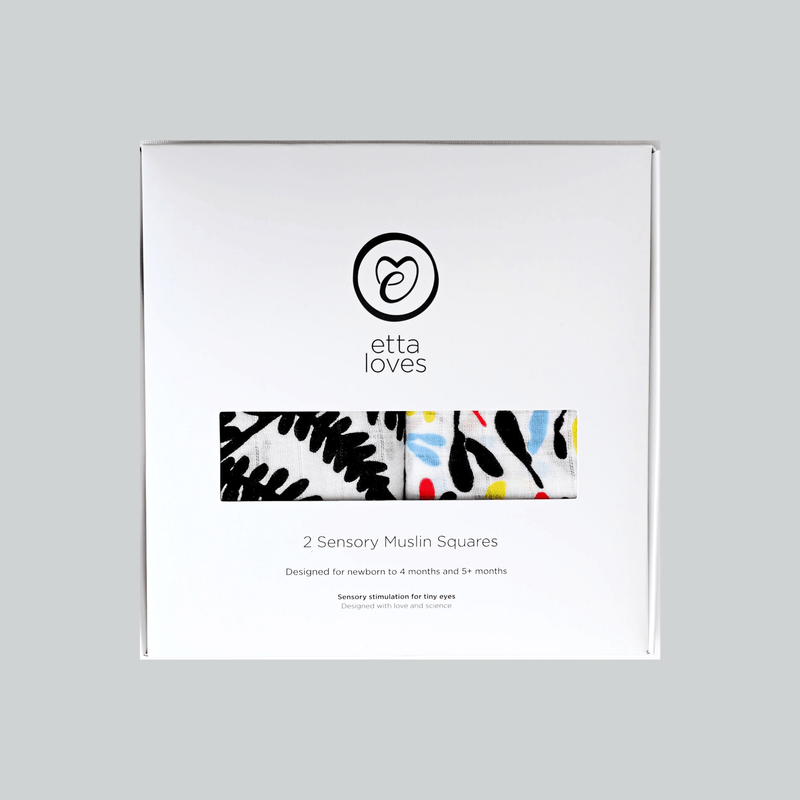 PLANT PRINT MUSLIN 2-PACK - For 0 to 4 Months & 5+ Month Old Babies