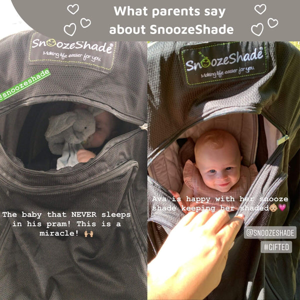 SnoozeShade Plus (6m+) | Universal-Fit Pushchair/Buggy Sun and Sleep Shade | Blocks Up to 99% of UV