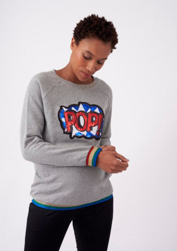 Maternity Sweatshirt With Rainbow Cuffs
