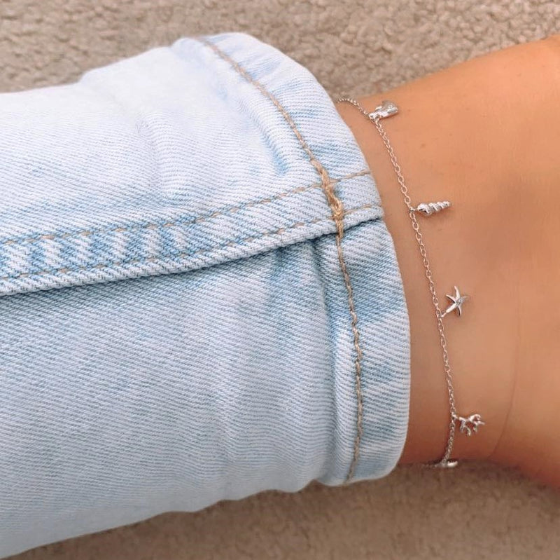 Sterling Silver Bali Beach Anklet