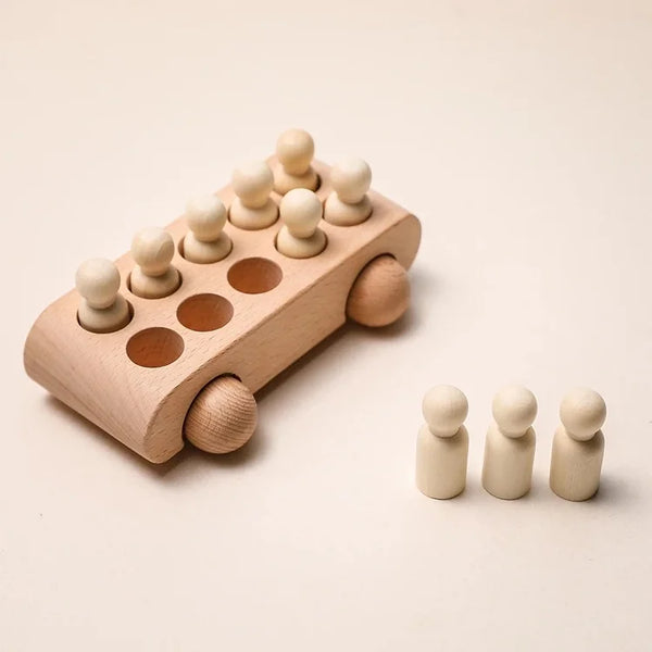 Ralphie Bear Wooden Peg Doll Montessori Toy