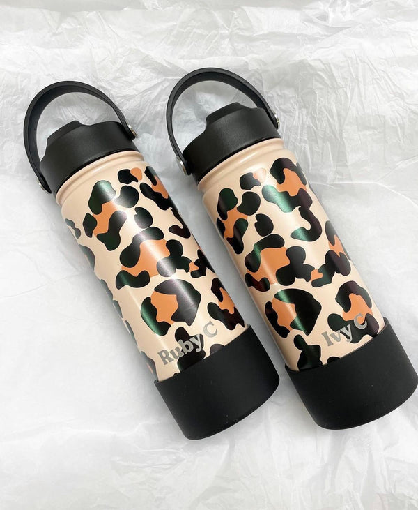 Water Bottle 500Ml/18Oz - Leopard Print