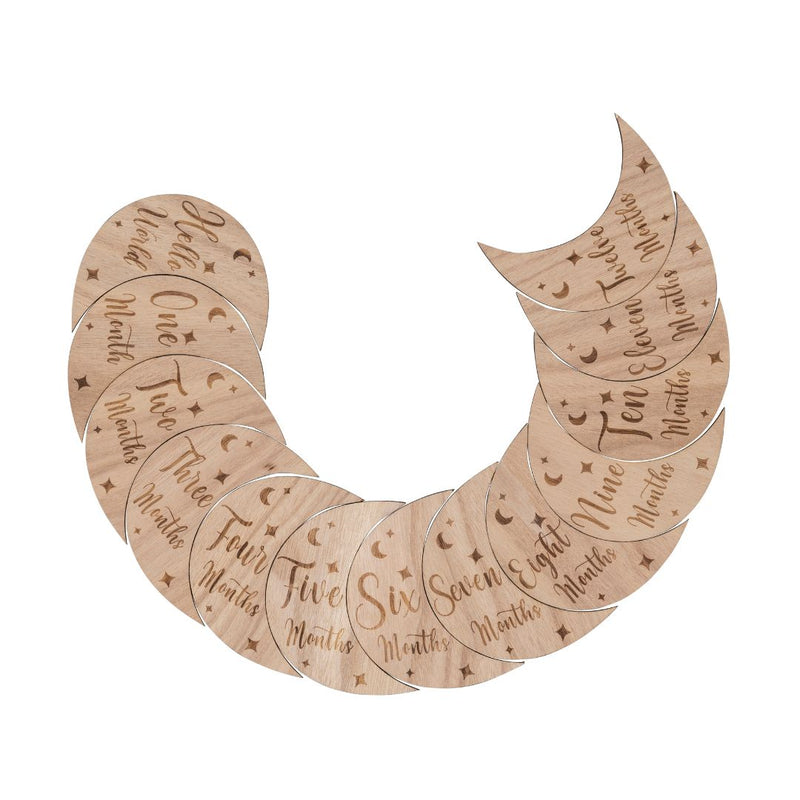 Wooden Month-by-Month Baby Milestones