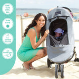 SnoozeShade Plus Deluxe (6m+) | Universal-Fit Pushchair/Buggy Sun and Sleep Shade | Blocks Up to 97.5% of UV