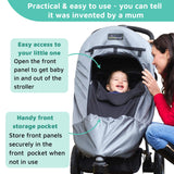 SnoozeShade Plus Deluxe (6m+) | Universal-Fit Pushchair/Buggy Sun and Sleep Shade | Blocks Up to 97.5% of UV