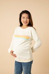 Pastel Stripes Maternity Sweatshirt